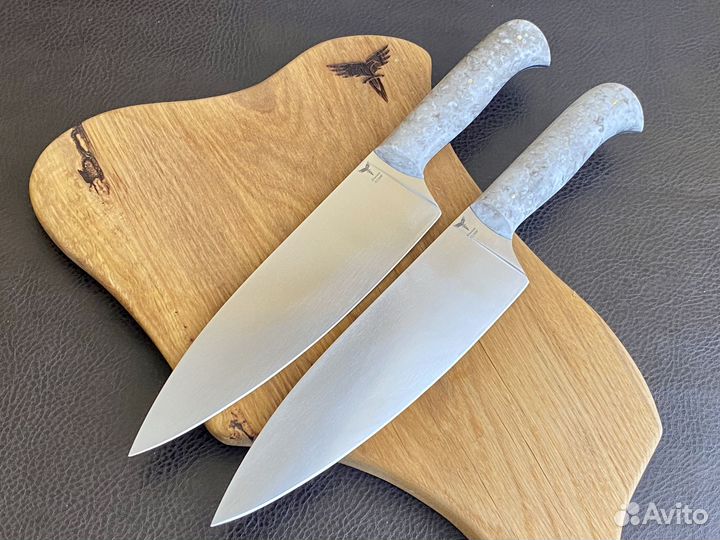 Большой поварской шеф-нож ручная ковка