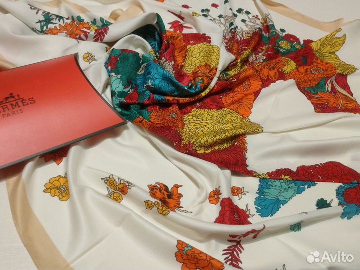 Шелковый платок hermes большой