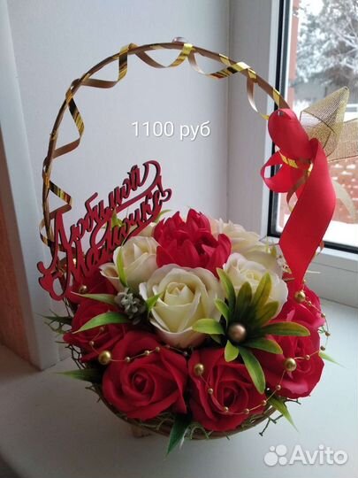 Букеты из пенных мыльных роз