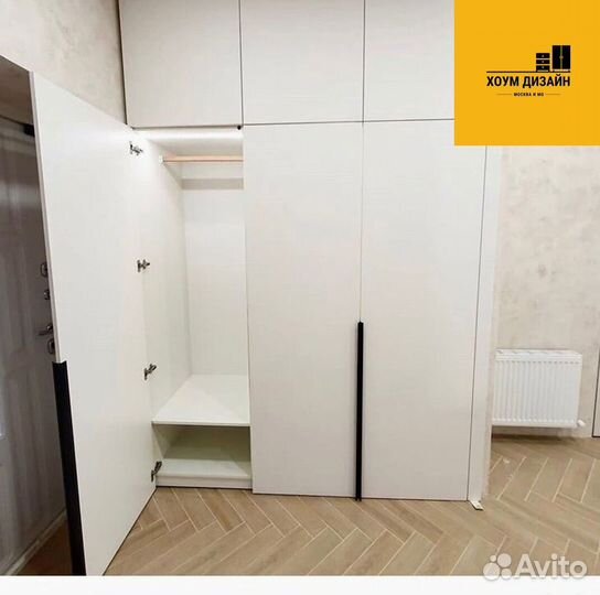 Шкаф распашной с фрезерованными фасадами