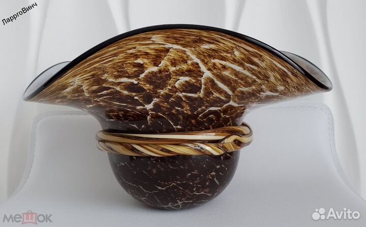 Ваза Шляпа муранское стекло Италия ручная работа