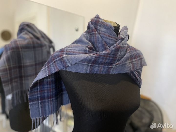 Шарф в клетку Англия шерсть