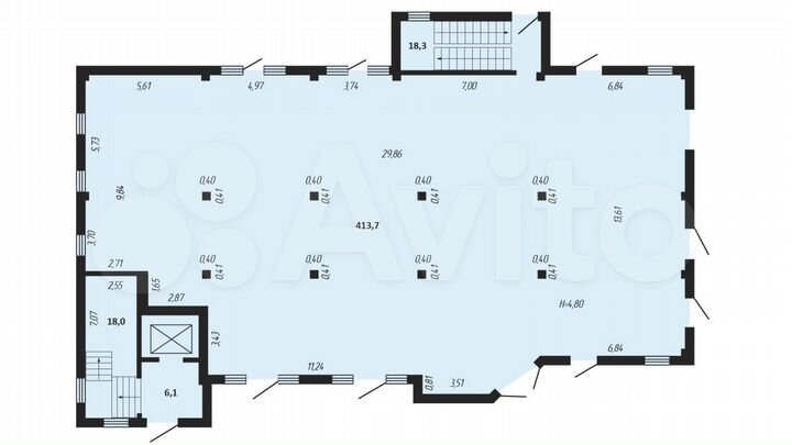 Сдам торговое помещение, 413.7 м²