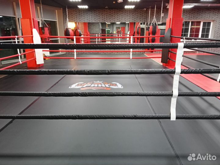 Ринг боксерский Sportpanda на упорах, боевая 4х4м