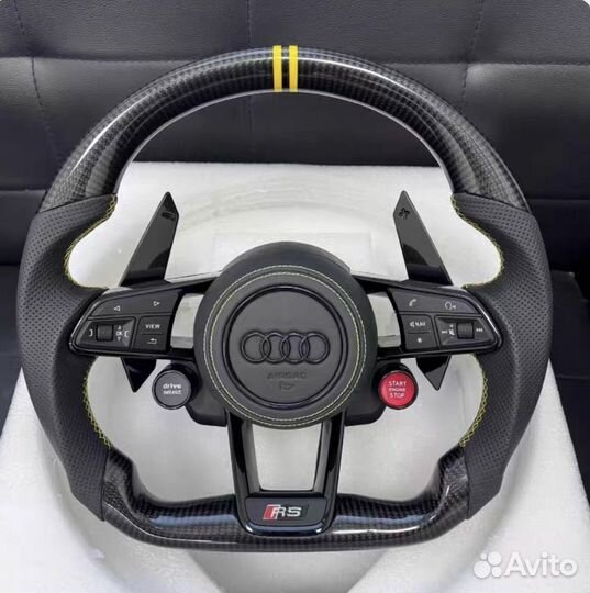 Руль Audi карбон в стиле TT/R8