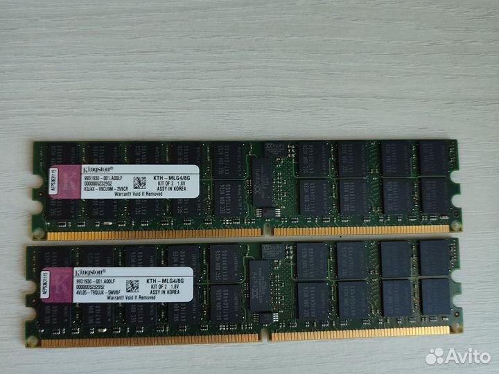 Оперативная память Kingston KTH-MLG4/8G ddr2 4Gb