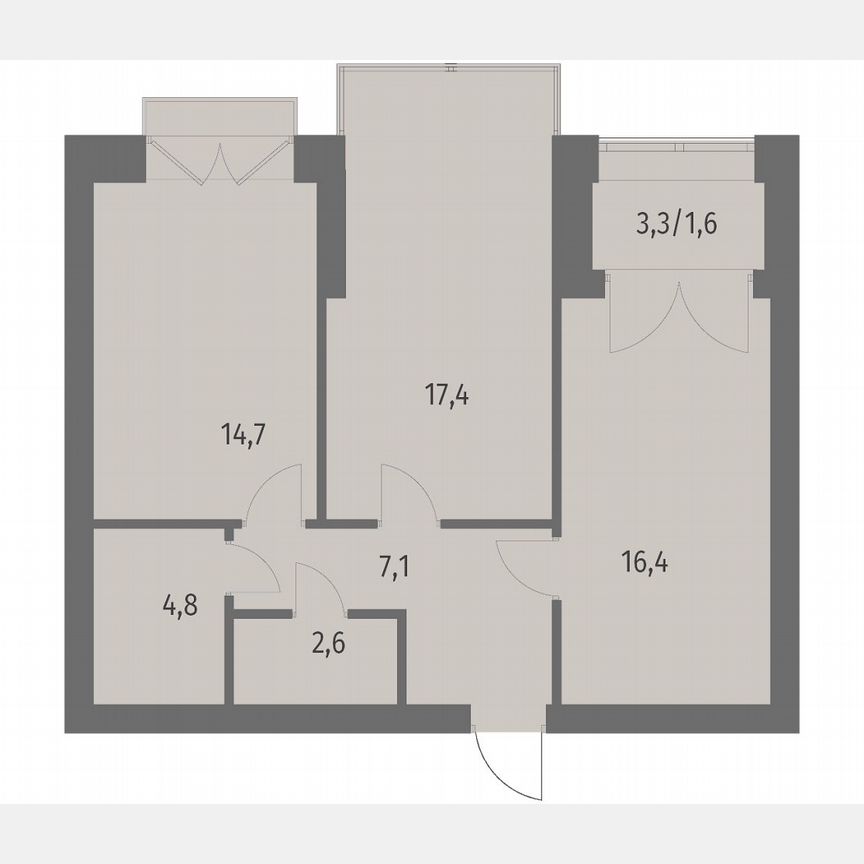 2-к. квартира, 64,7 м², 13/13 эт.