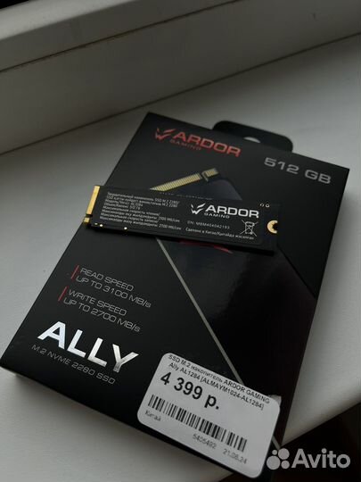 Ssd Накопитель m2 512gb ardor gaming