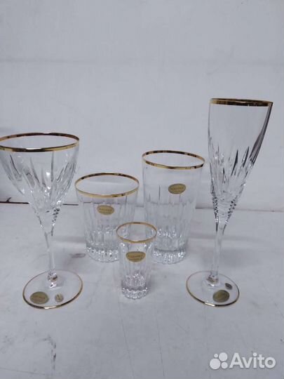 Хрустальные бокалы,набор по 6шт