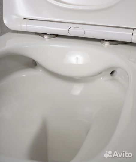 Унитаз подвесной Gid Tr2140 белый, безободковый, с крышкой микролифт