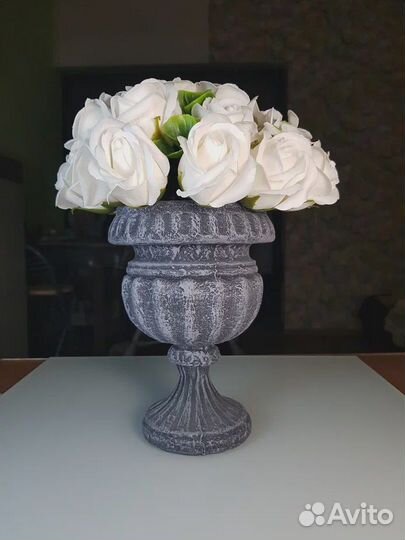 Ваза для растений,цветов,сухоцветов рачная работа