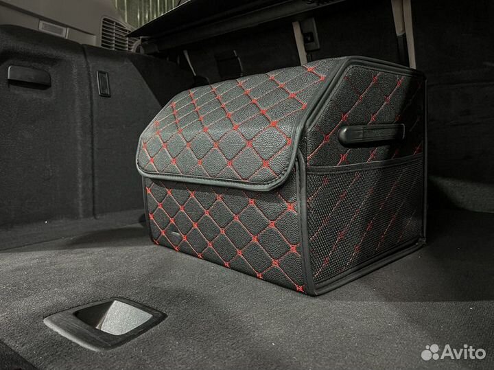 Органайзер M черный, красная строчка 2