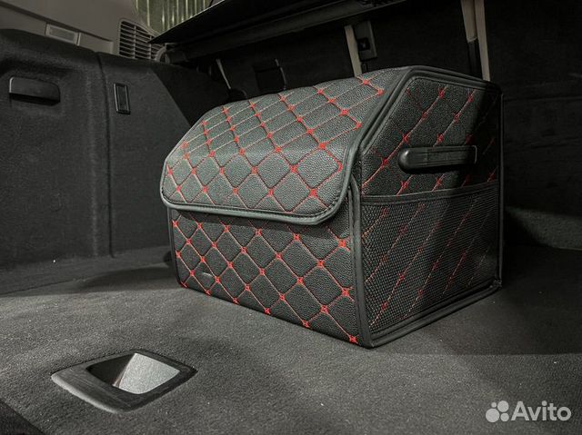 Органайзер M черный, красная строчка 2