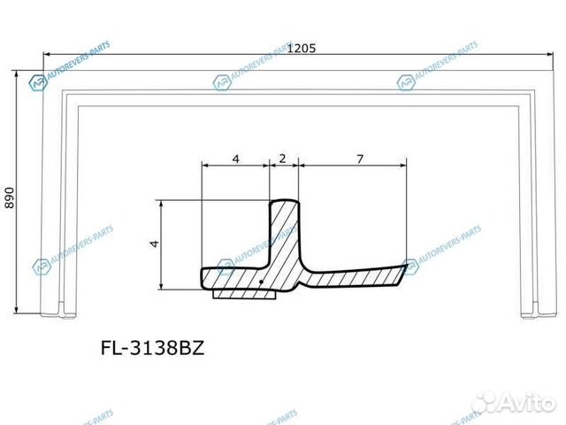 FL-3138BZ Молдинг лобового стекла toyota prius XW3