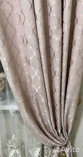 Ткань для штор Канвас пыльная роза новая