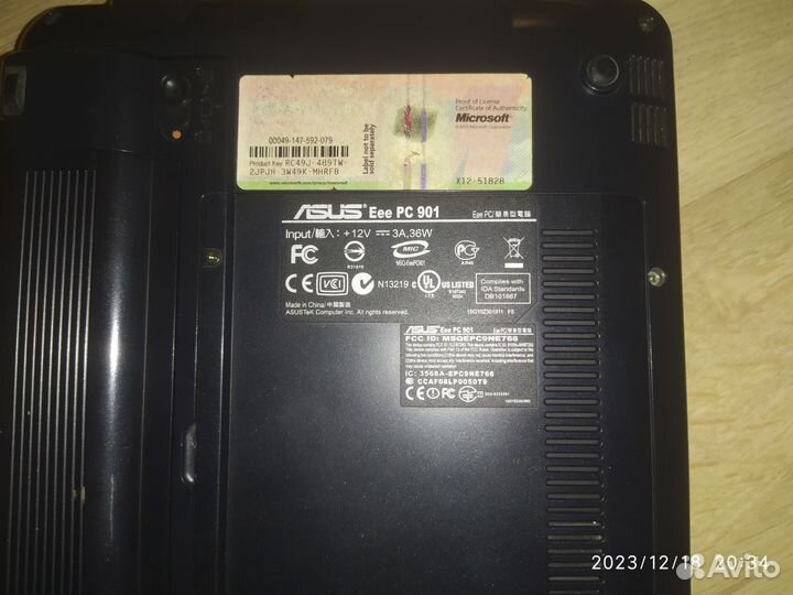 Ноутбук asus eee pc 901