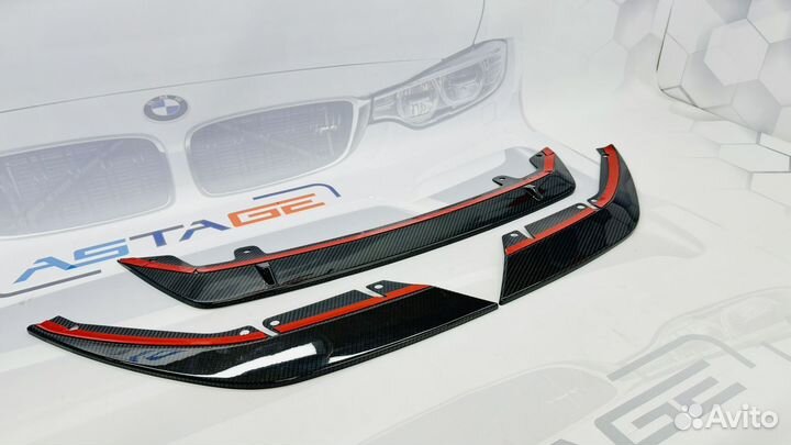 Сплиттер BMW M5 F90 рест ST стиль сухой карбон