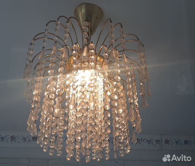 Люстра хрустальная чехословакия