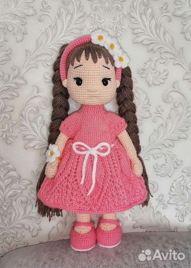 Вязаная кукла Даша ручной работы