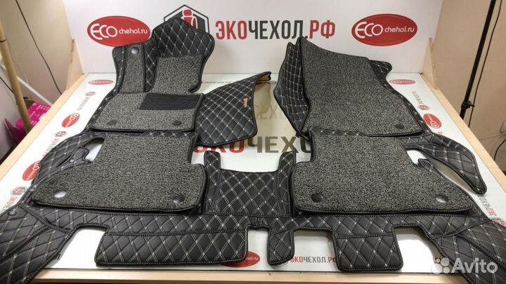 3D Коврики Exeed Салон Багажник из Экокожи