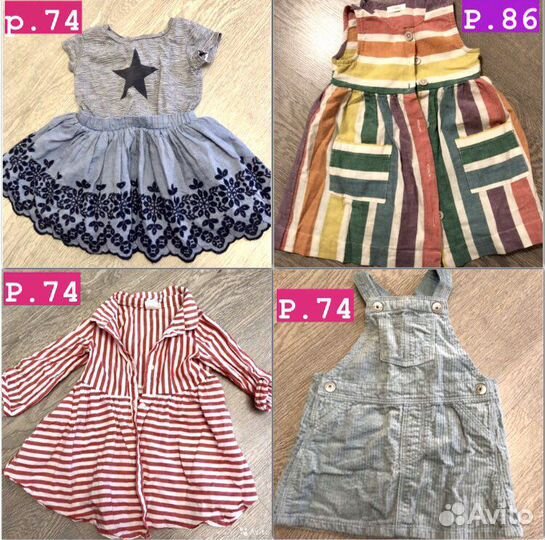 Платья Next, H&M(р.74-86)
