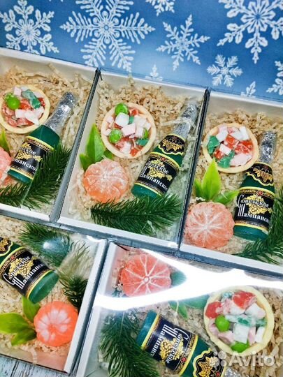 Новогодний набор мыла ручной работы