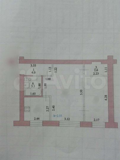 2-к. квартира, 41,6 м², 1/3 эт.
