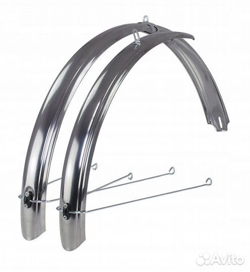 Крылья для дорожного велосипеда хром комплект