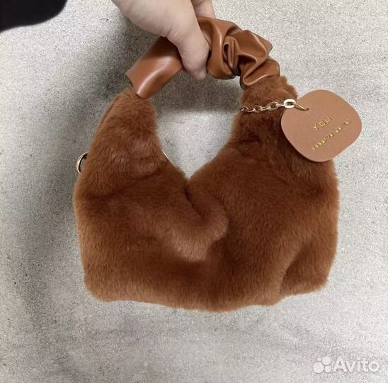 Сумка женская пушистая меховая