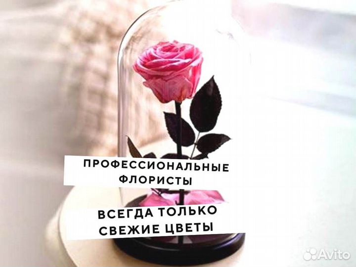 Роза в колбе. Любые размеры