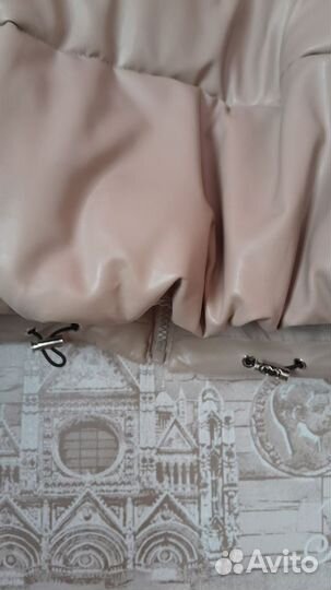 Пуховик эко кожа 44р