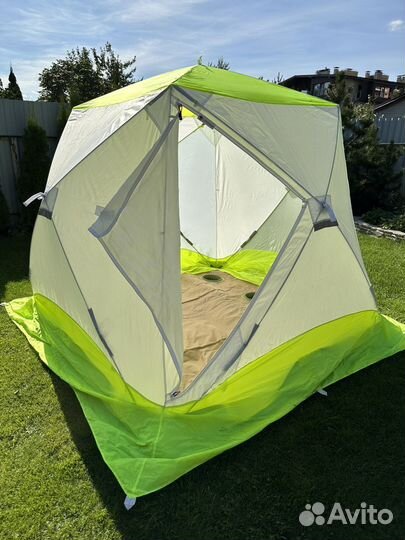 Зимняя палатка лотос куб 3 компакт эко+т/г дно