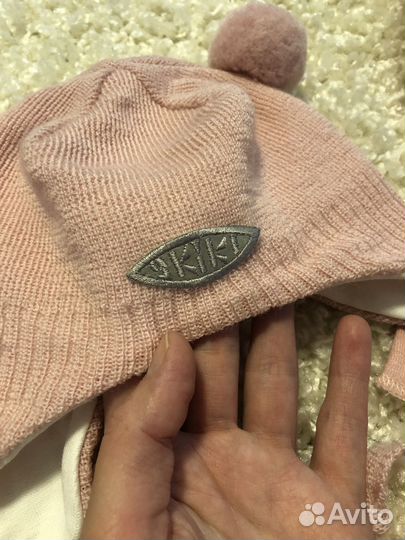 Две шт шерстяная шапочка на малыша