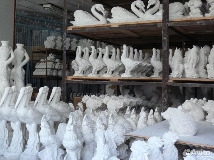 Гипсовые кашпо, фигурки, копилки, статуэтки оптом