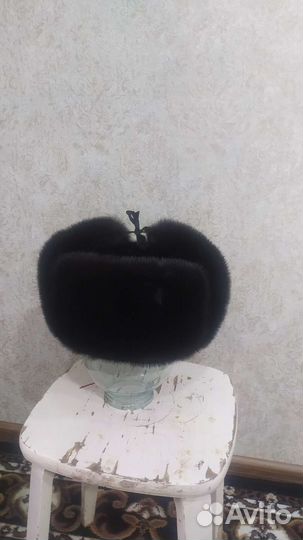 Норковая шапка мужская ушанка