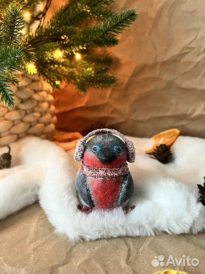 Елочные игрушки из папье маше и ваты