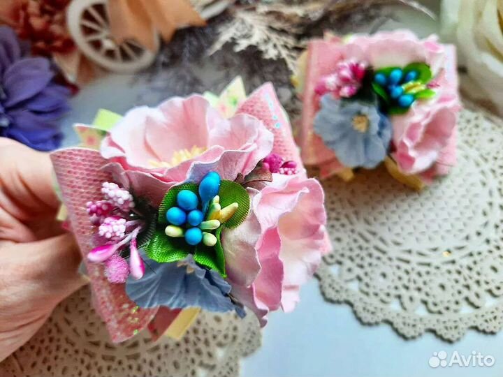 Бантики ручной работы из эко кожи