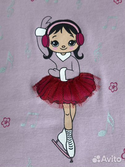 Футболка, майка для фигуристки 8-10 лет