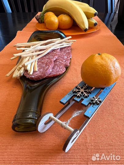 Тарелка из бутылки для сервировки и декора