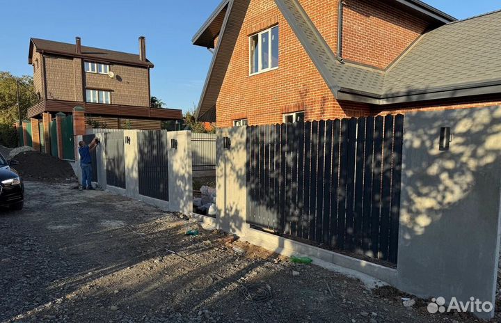 Забор под ключ с вставками