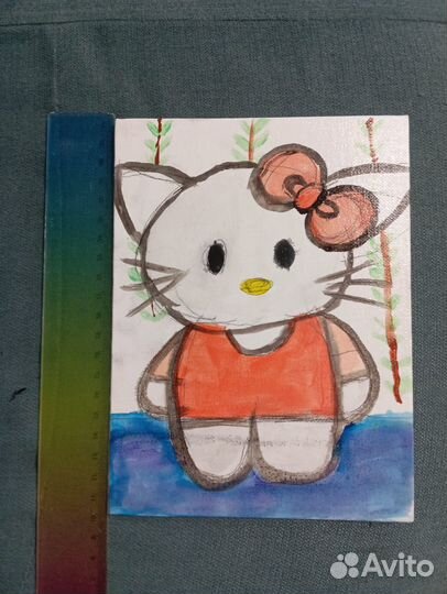 Hello kitty картина на холсте
