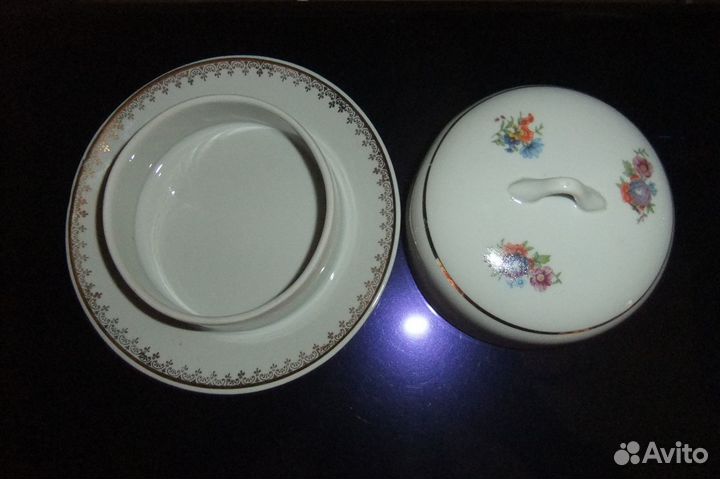 Масленка СССР Фарфоровый завод Пролетарий новая