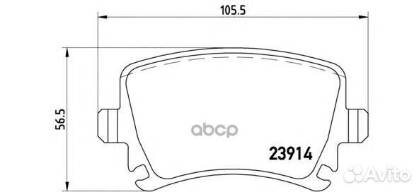 Колодки тормозные дисковые зад P85073 Brembo