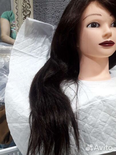 Голова манекен натуральные волосы