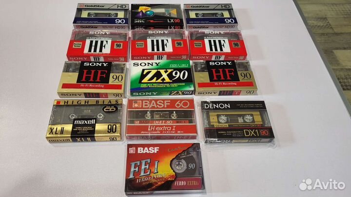 Запечатанные аудиокассеты Basf Sony Denon SKC