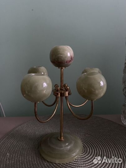 Подсвечник из натурального оникса