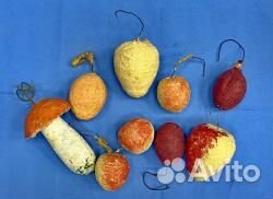 Ёлочные игрушки Вата. Папье-Маше. СССР