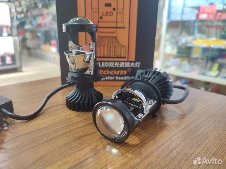 H4 led mini линзы 24 вольта