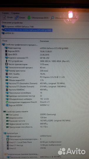 Видео карта Nvidia GeForce GTS 450 1GB
