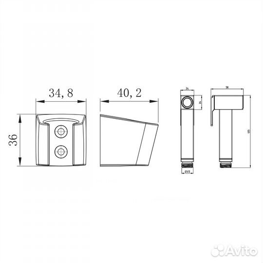 Гигиенический набор D-Lin D61044, хром
